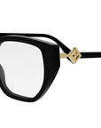 FF Diamond Black Rectangular Eyeglasses