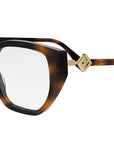 FF Diamond Havana Rectangular Eyeglasses