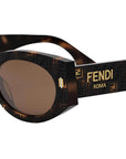 Fendi Roma FF Havana Oval Sunglasses