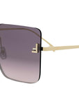 Fendi First Endura Gold Square Sunglasses