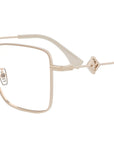 FF Diamonds Rose Gold Geometric Eyeglasses