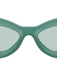 FF Diamonds Green Cat Eye Sunglasses