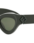 FF Diamonds Green Cat Eye Sunglasses