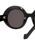 Anagram Black Oval Sunglasses