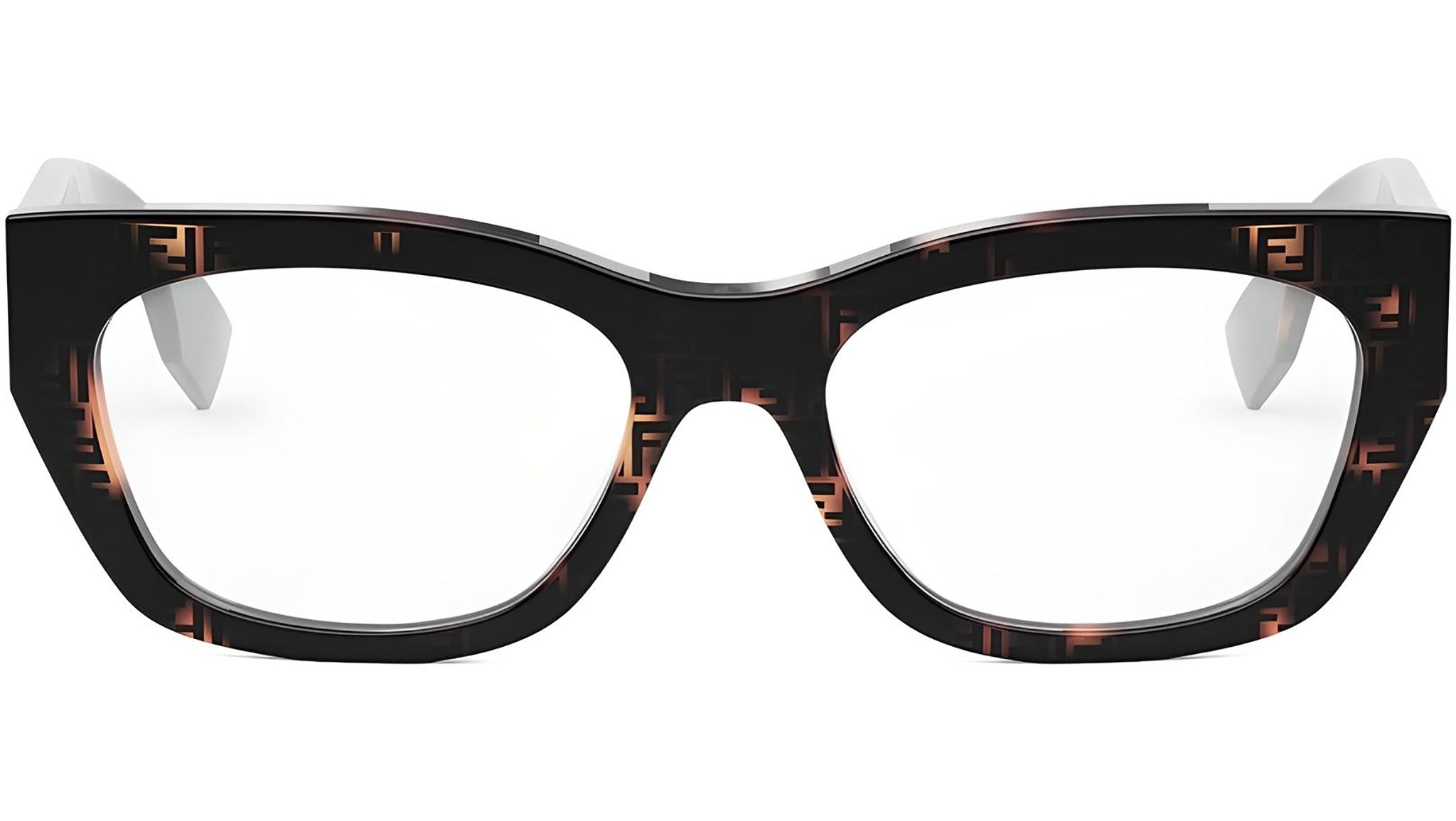 Baguette Havana Rectangular Eyeglasses