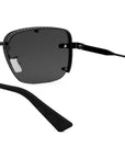 NeoDior S4U Black Rectangular Sunglasses