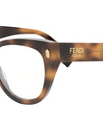 Fendi Roma Havana Round Eyeglasses