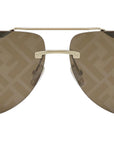 Fendi Sky Yellow Pilot Sunglasses