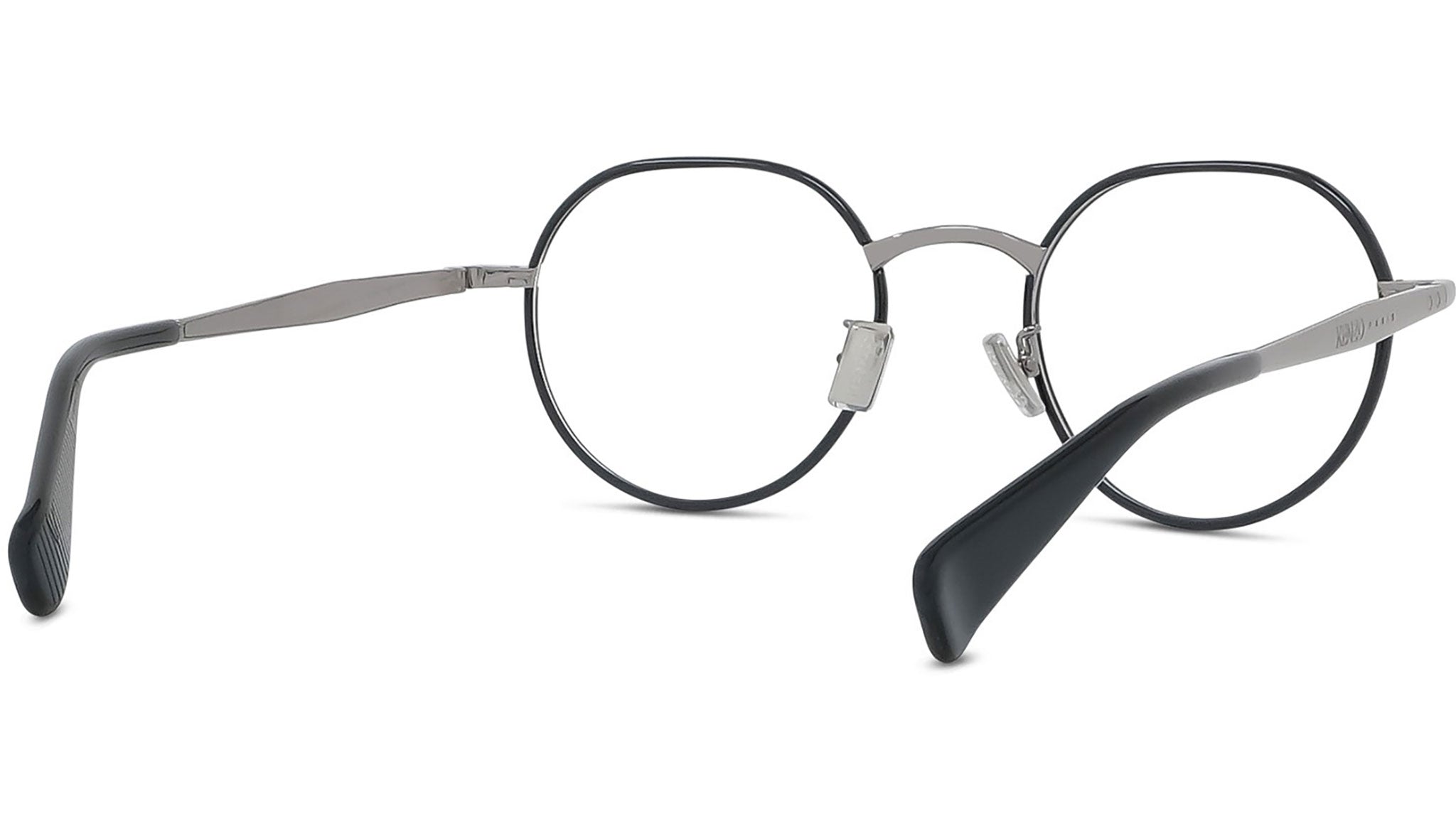 Boke Flower Silver Round Eyeglasses