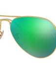 Aviator Flash Lenses RB3025 112/P9 Gold Green