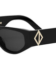 CD Diamond S7I Black Geometric Sunglasses