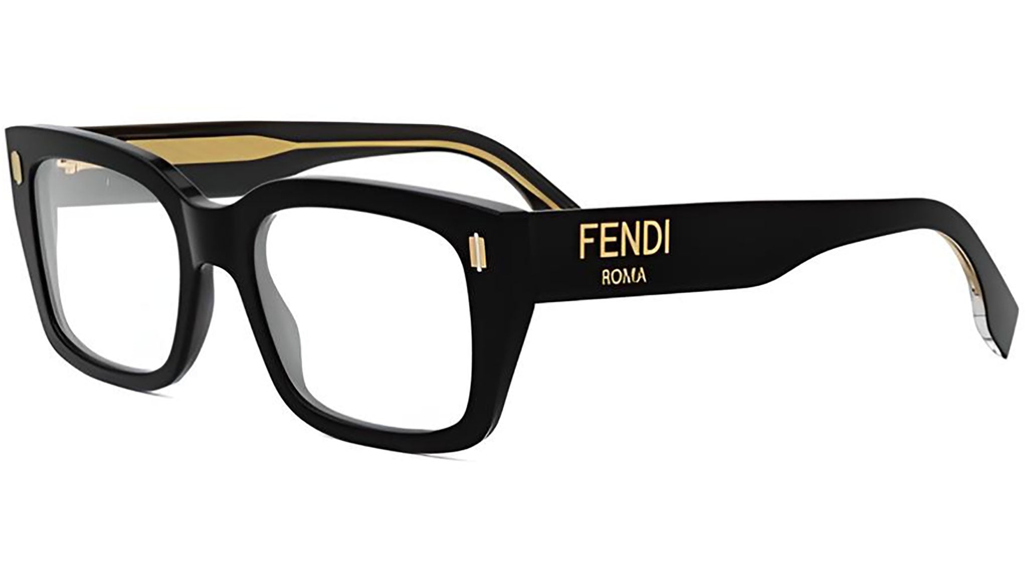 Fendi Roma Black Square Eyeglasses