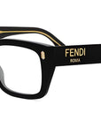 Fendi Roma Black Square Eyeglasses