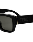 Signature Black Rectangular Sunglasses