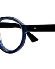 1384 Optical 01 Black on Blue