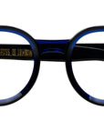 1384 Optical 01 Black on Blue