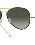 Aviator Full Color Legend RB3025JM 919671 Black On Gold