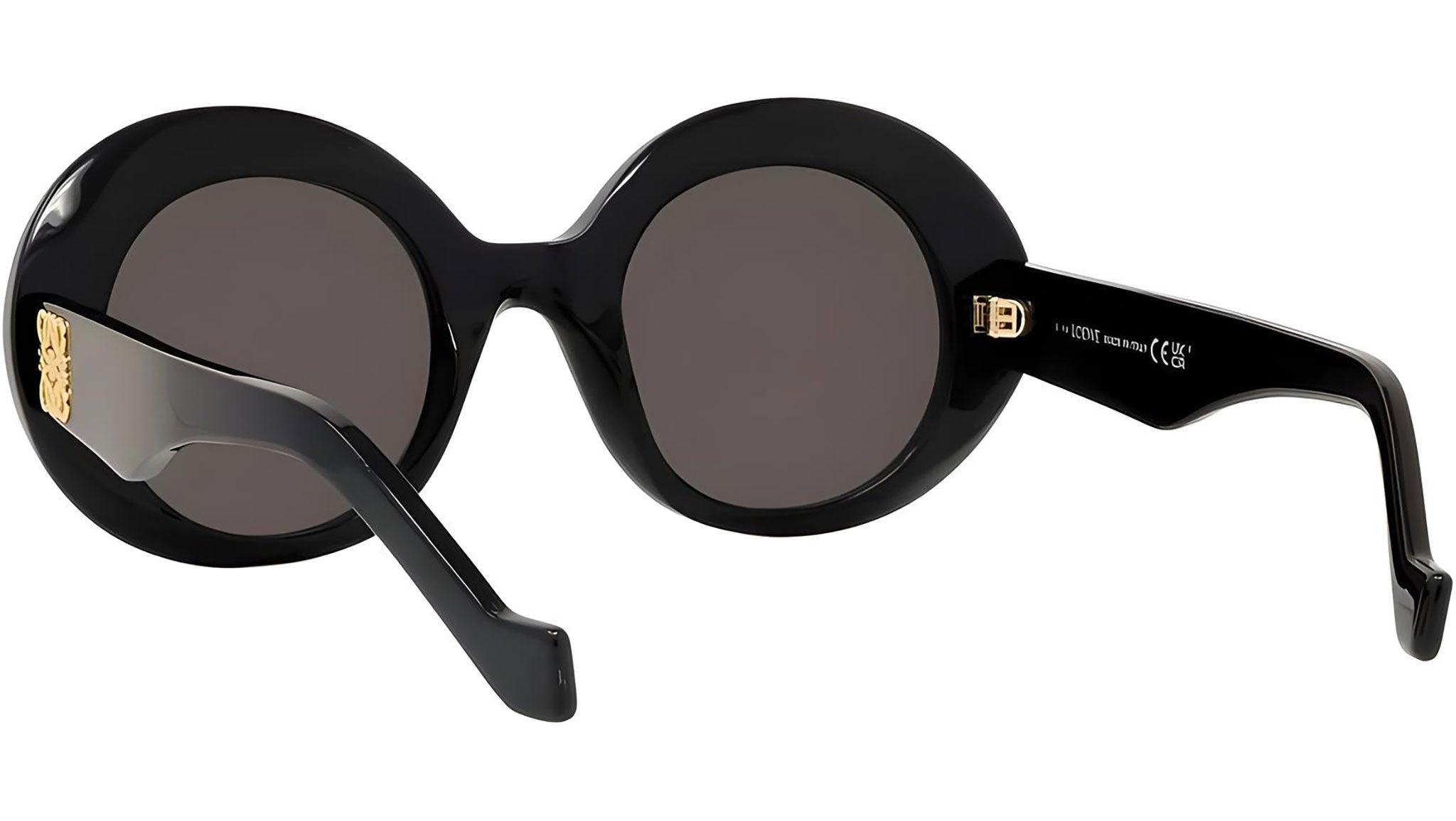 Anagram Black Oval Sunglasses