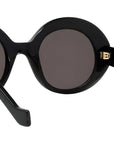 Anagram Black Oval Sunglasses