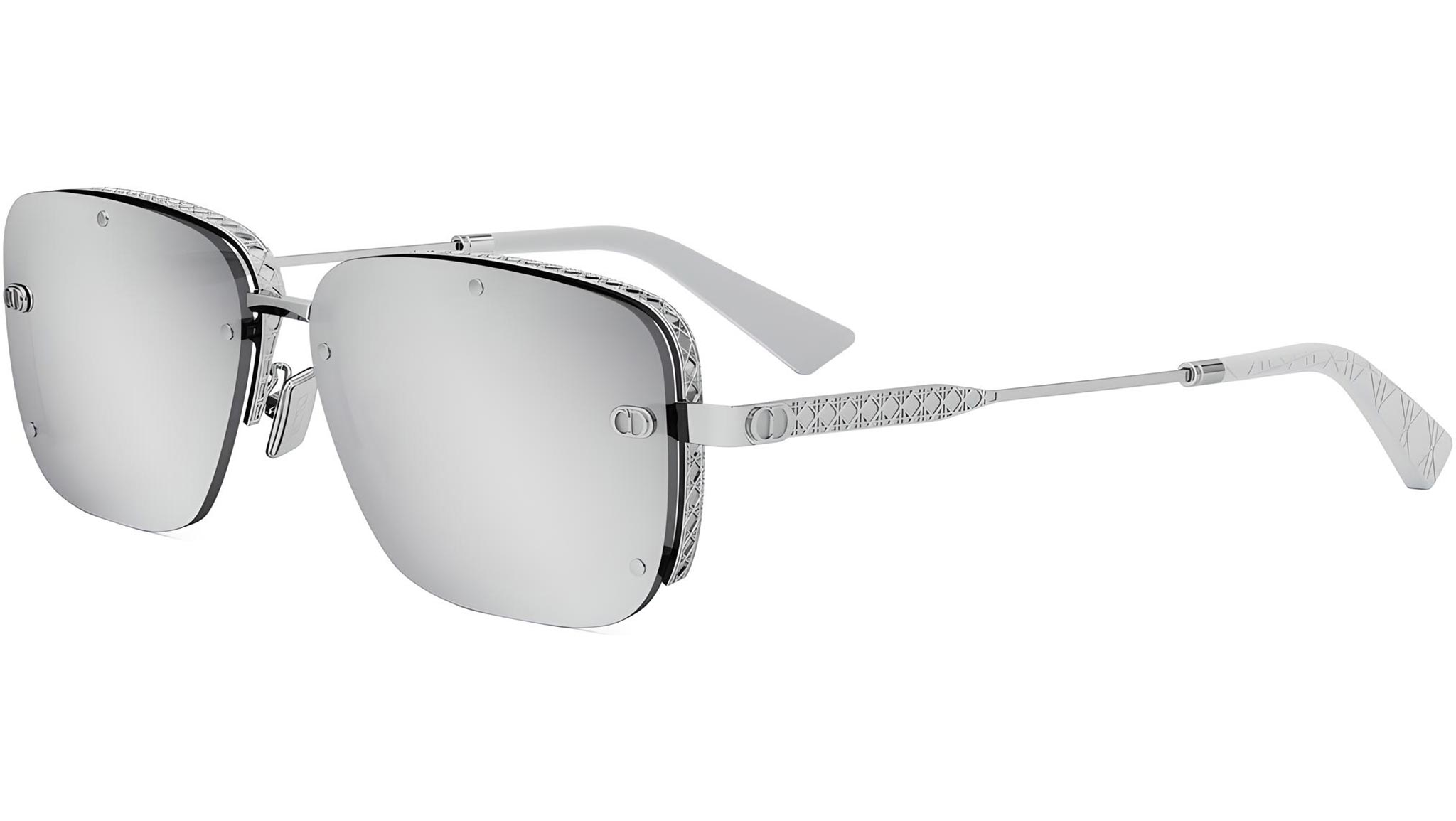 NeoDior S4U Silver Rectangular Sunglasses