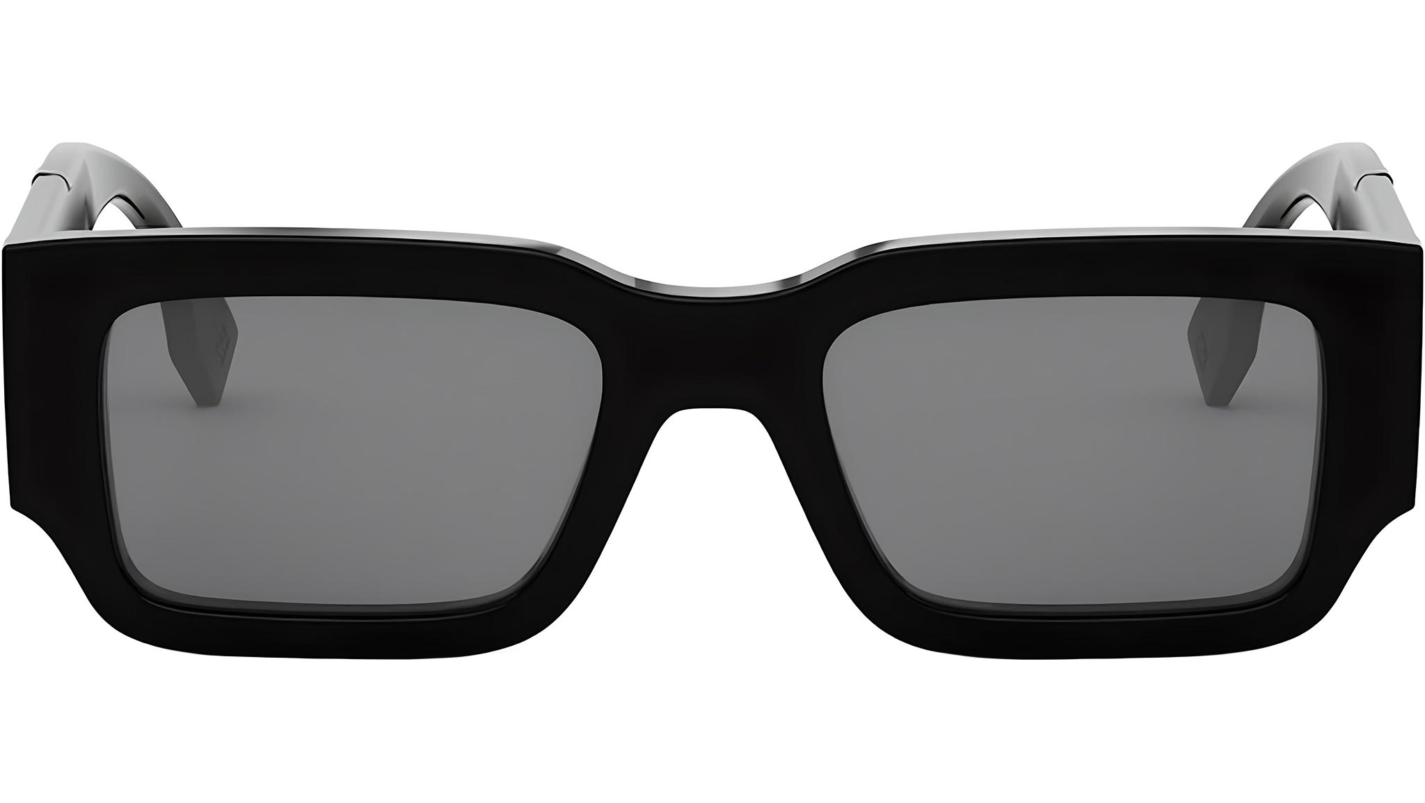 Fendi Diagonal Black Rectangular Sunglasses