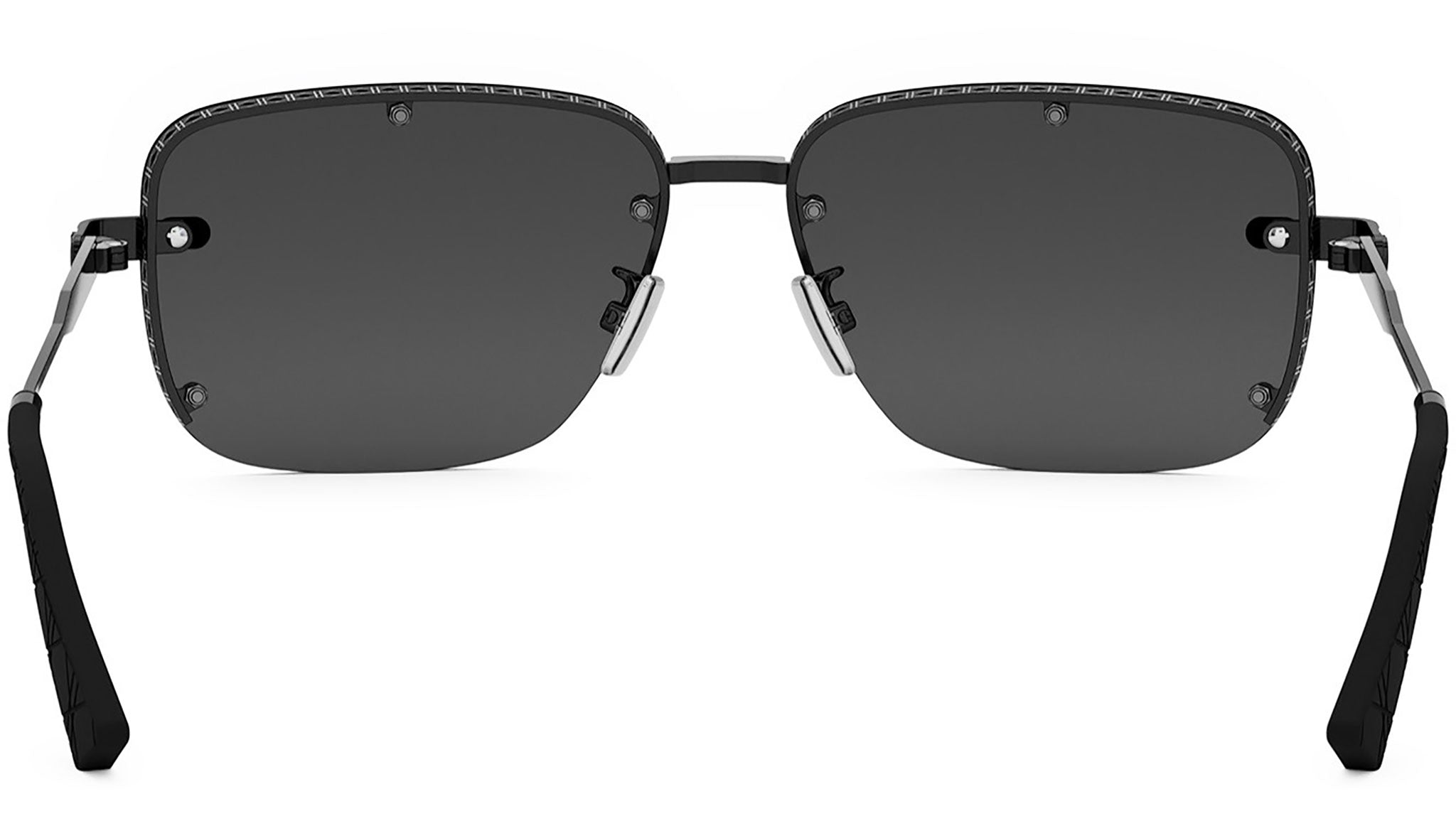 NeoDior S4U Black Rectangular Sunglasses