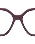 Lettering Red Geometric Eyeglasses