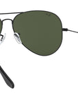 Aviator Large Metal II RB3026 L2821 Black Green