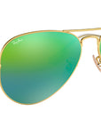 Aviator Flash Lenses RB3025 112/19 Matte Gold Green