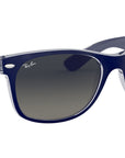 New Wayfarer Color Mix RB2132 matte blue on transparent