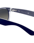 New Wayfarer Color Mix RB2132 matte blue on transparent