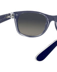 New Wayfarer Color Mix RB2132 matte blue on transparent