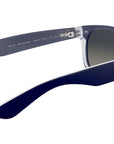 New Wayfarer Color Mix RB2132 matte blue on transparent