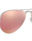 Aviator Flash Lenses RB3025 019/Z2 Matte Silver Copper