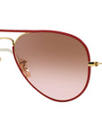 Aviator Full Color RB3025JM 001/X3 Red Brown