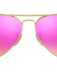 Aviator Flash Lenses RB3025 112/4T Gold Cyclamen Flash