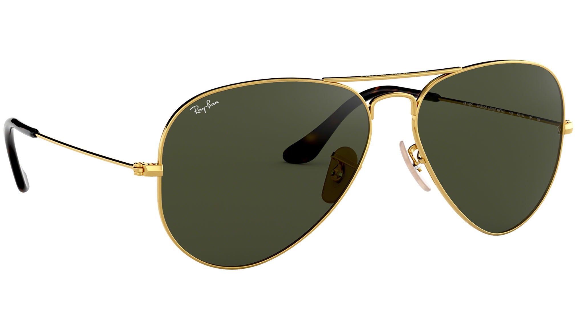 Aviator Havana Collection RB3025 181 Gold Green