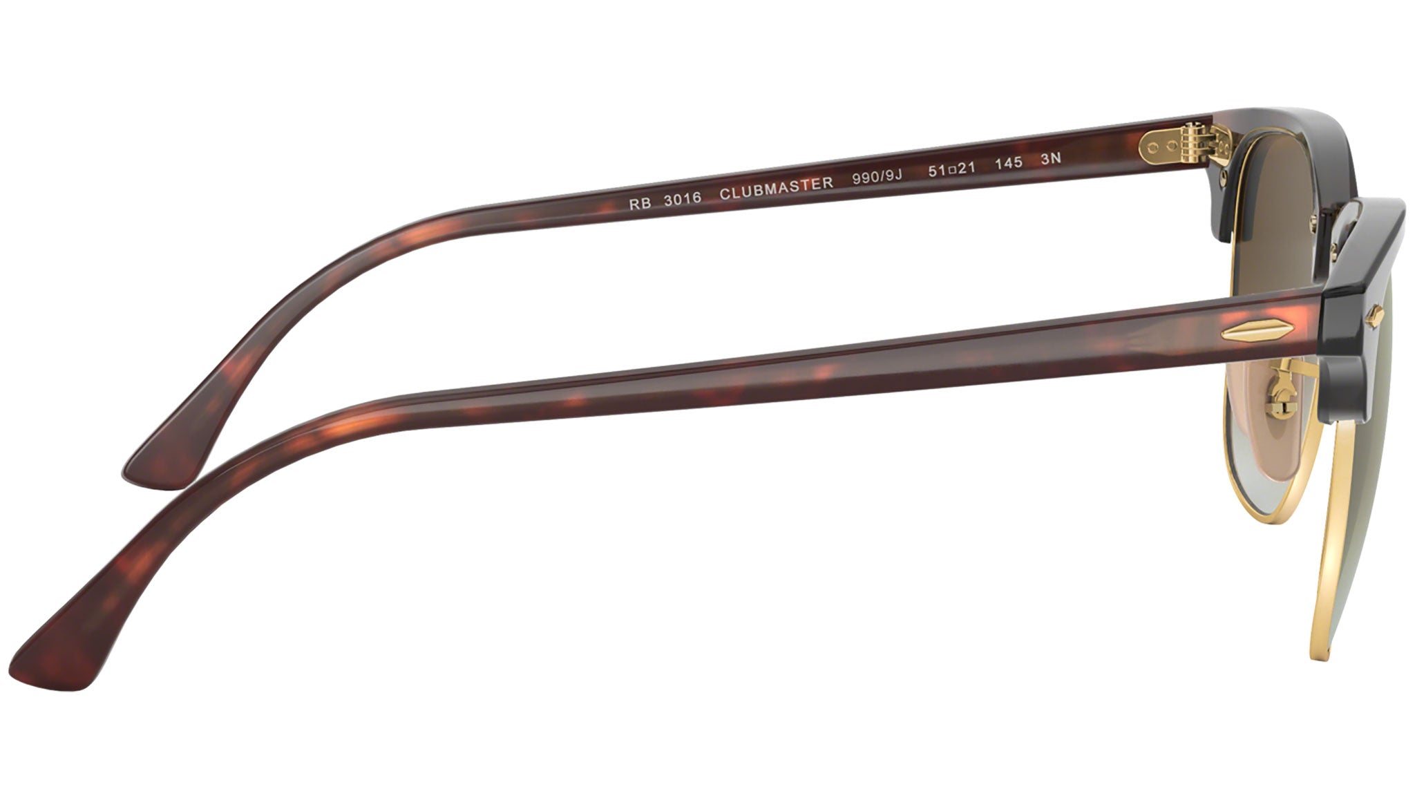 Clubmaster Flash Lenses RB3016 shiny red havana