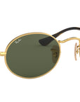 Oval Flat Lenses RB3547N 001 Gold Green