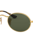 Oval Flat Lenses RB3547N 001 Gold Green