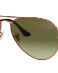 Aviator Gradient RB3025 9002A6 Bronze Green