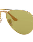 Aviator Washed Evolve RB3025 90644C Gold Green