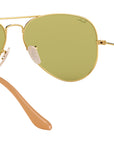 Aviator Washed Evolve RB3025 90644C Gold Green