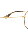 Round Metal Optics RB3447V gold on top havana