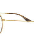 Round Metal Optics RB3447V gold on top havana