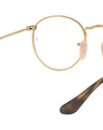 Round Metal Optics RB3447V gold on top havana