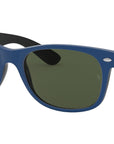 New Wayfarer Color Mix RB2132 rubber blue on black