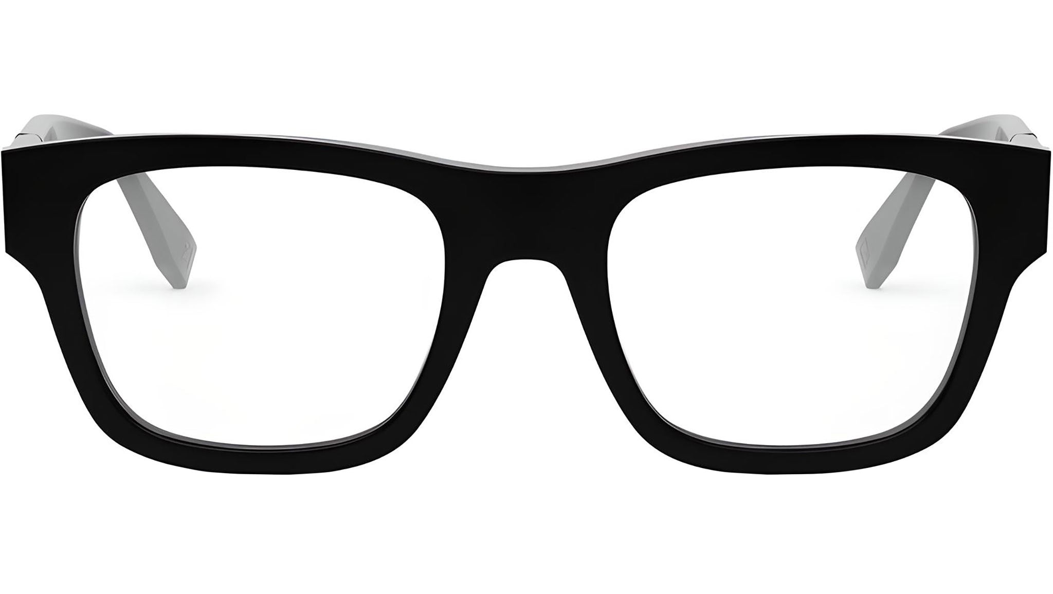 Fendi Diagonal Black Rectangular Eyeglasses