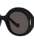 Anagram Black Oval Sunglasses