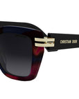 CDior S1I Red Havana Square Sunglasses